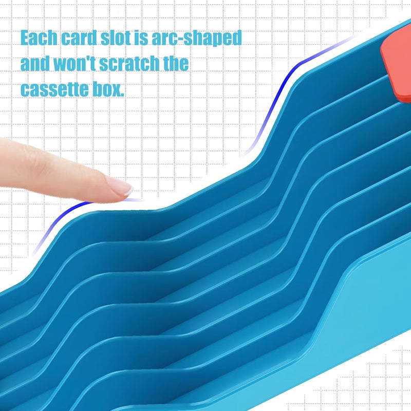 MINLI 2 PCS Nintendo Switch Game Case Holder, Nintendo Switch Game Organizer, Video Game Storage Organizer Stand Compatible with Nintendo Switch Game Holder, 2 Packs Can Hold 12 Games (Red and Blue) - Image 5